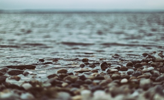 Ich knie mich auf die von den winzigen Wellen gewaschenen Steine und wundere mich hinterher über den trotzdem dreckigen Rock.