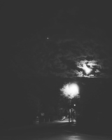 Vielleicht ist der Mond in die Nachbarbäume gefallen oder ich sollte auf dem Weg zur Nachtschicht weniger tagträumen.