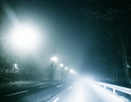 Die eisigen Nebelgeister begleiten den Heimweg. Zwar nicht besonders sicher, aber dafür besonders schön. 