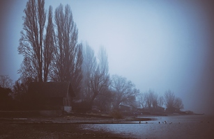 Manchmal beherrscht der Bodensee den Zaubertrick, dass es nach mehr Wasser in der Luft als im See aussieht. Schön, dass er mich dabei den Nebelumhang tragen lässt.
