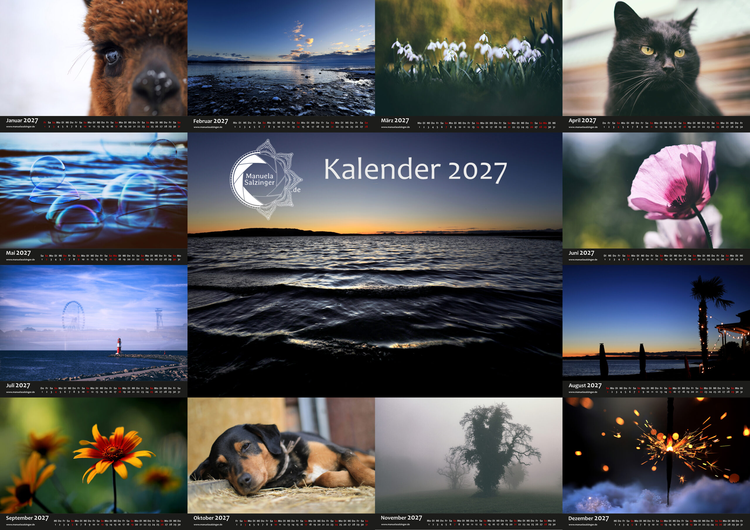 Wandkalender 2027 Querformat – Bild 2
